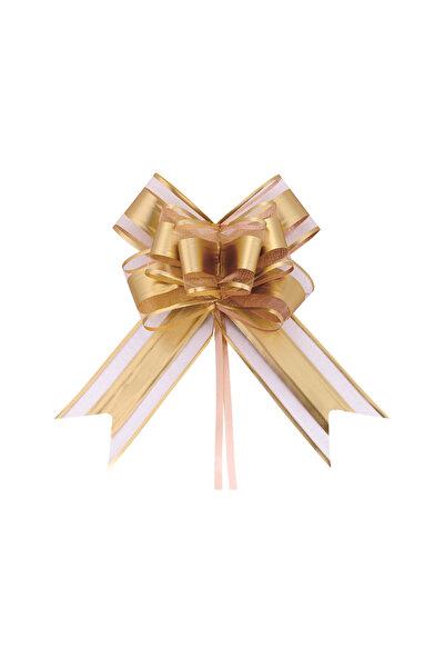 Mirific Party Gold gift bow, 75×5 cm, 10 pcs