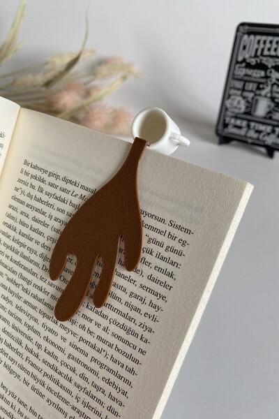 Good To Glow Kahve 3 Boyutlu Kitap Ayracı - Kahve Bardağı Desenli - Kitap Kah...