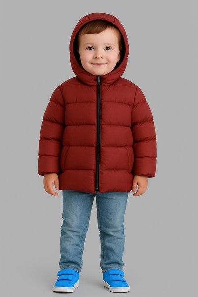 blayn jeans Erkek Çocuk Kapşonlu Montİçi Polarlı Su Ve Rüzgara Dayanıklı