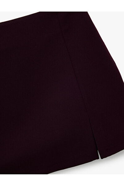 Koton Front Slit A-Line Slim Fit Mini Skirt