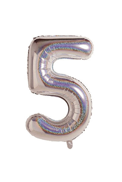 Mirific Party Balon petrecere, folie metalizată argintie, 100 cm, numărul 5