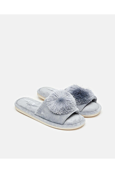REDTAG Women Grey Pompom Slippers