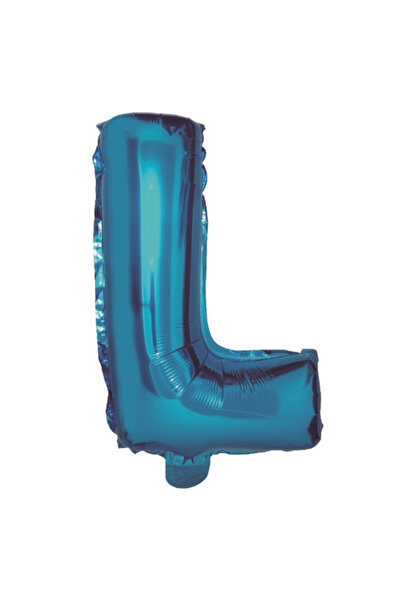 Mirific Party Balon petrecere, folie albastru metalizat, 80 cm, litera L