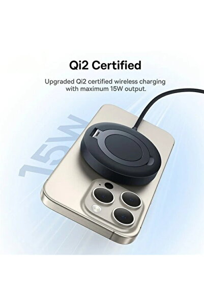 Baseus Wireless Charger with Universal Stand Qi2 15W Type-C 1m Black