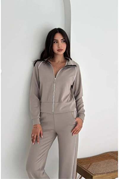 LİFERA Modal Fabric Double Stripe Tracksuit Set