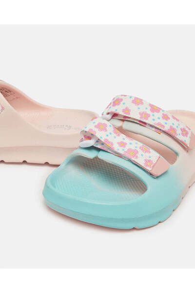 REDTAG Senior Girls Pink And Blue Strap Slide