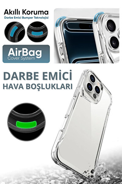 Evax iPhone 14 Pro Compatible Airbag Corner Protection Hard Back Soft Edges Thick Silicone Case