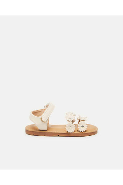 REDTAG Girls Beige Floral Sandal