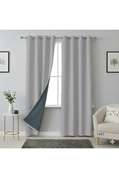 MebelPort Curtain Double Blackout 100% Blackout Bird's Eye Plantation (Two-Leaf)
