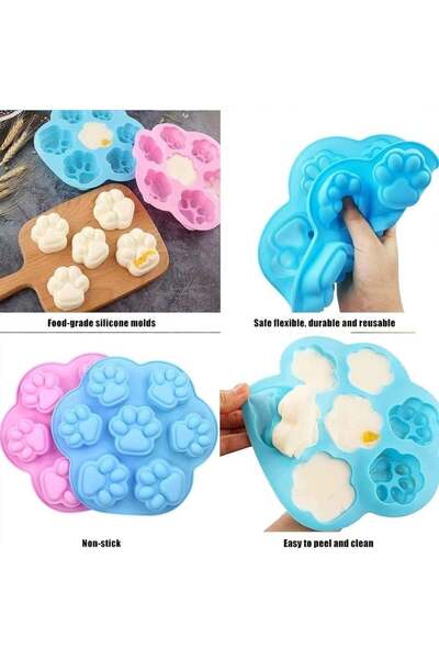 Dharst 7-cavity Silicone Mold - Puppy Paws