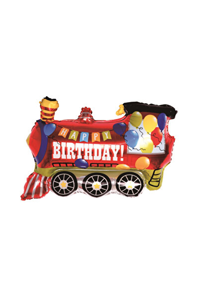 Mirific Party Party balloon, red metallic foil, 73×60 cm, locomotive