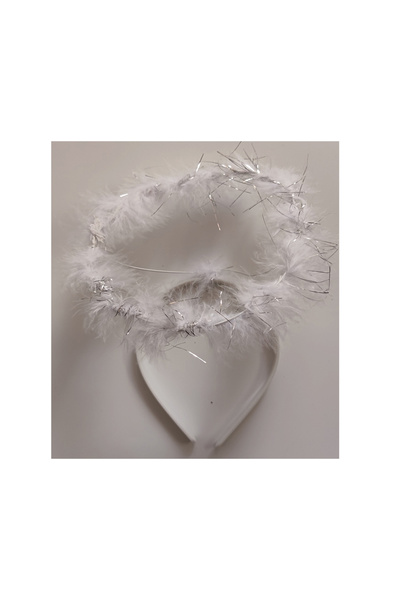 Mirific Party Bentiță albă cu puf, îngeraș, PPQT9940