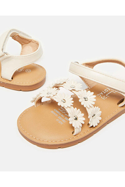 REDTAG Girls Beige Floral Sandal