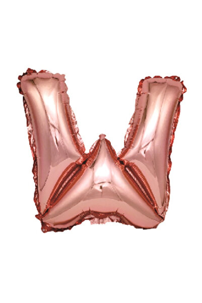 Mirific Party Balon petrecere, folie metalică roz, 40 cm, litera W