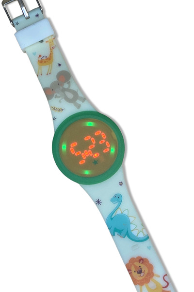 Bood KS-209 Fizzy LED Flash Işıklı Dijital Saat | Renkli Aydınlatma, Alarm, Piller Dahil