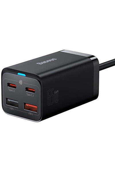 Baseus GaN3 Pro, 2x USB-C, 2x USB, 65W, negru