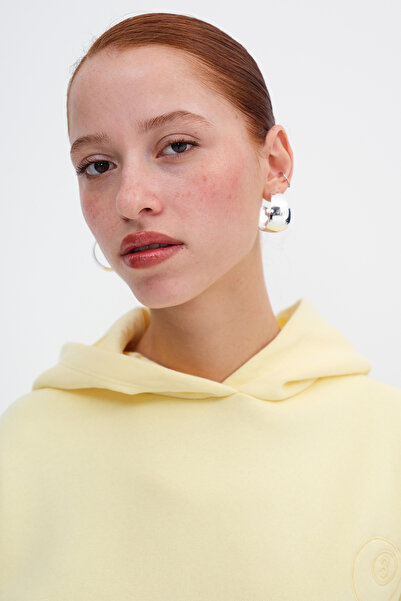 Addax Embroidered Ş Fleece-Lined Sweatshirt S1863