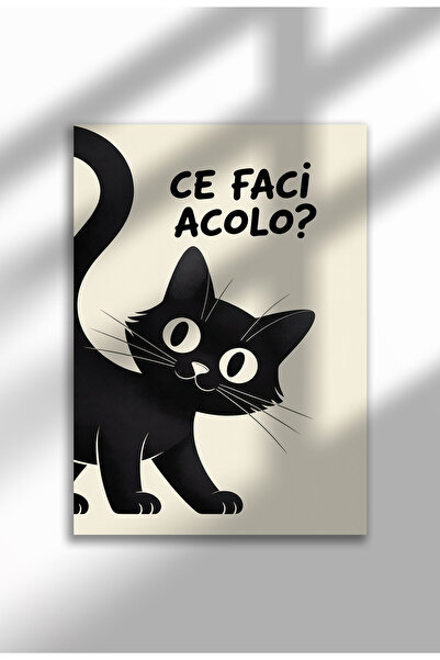 21mxm Poster pe pânză neînrămat cu citat despre pisică în limba română - Impr...