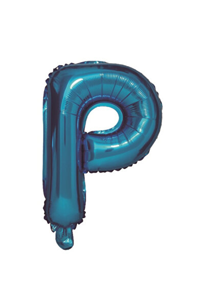 Mirific Party Balon petrecere, folie metalizată albastră, 80 cm, litera P