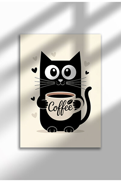 21mxm Unframed Cat Quote Canvas Poster in Romanian - Digital Print - Coffee