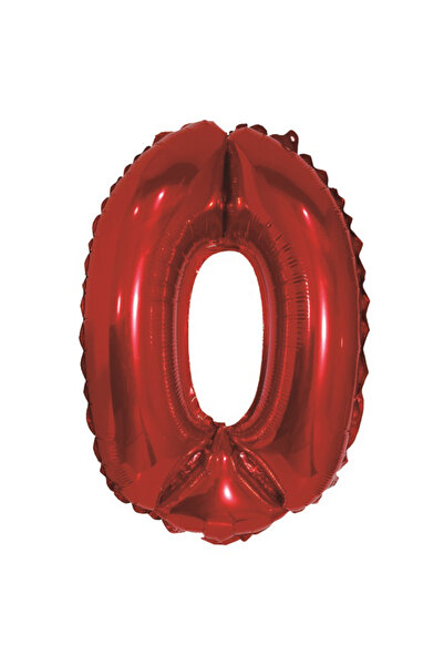 Mirific Party Balon petrecere, folie metalică roșie, 40 cm, numărul 0