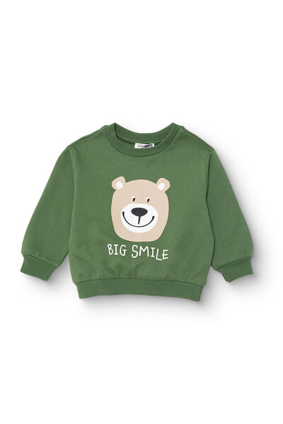 ebebek Hello Baby HelloBaby Erkek Bebek Sweatshirt Şardonlu İki İplik Bisikle...