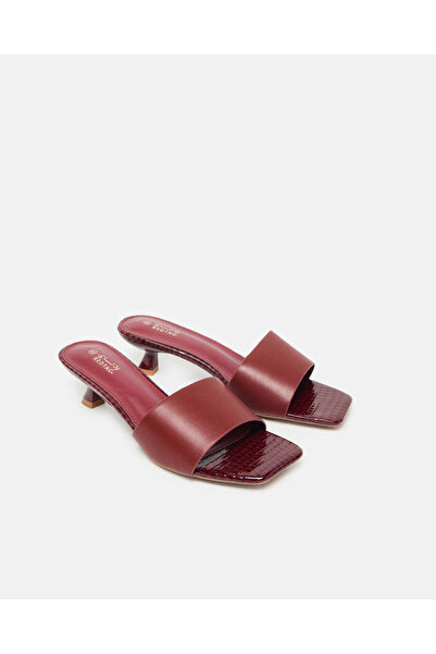 REDTAG Women Burgundy Embellished Mule