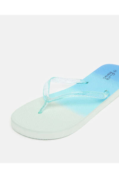 REDTAG Women Blue Embellished Flip Flop