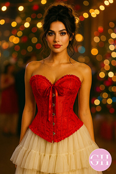 G&H UNDERWEAR Red Vintage Gothic Corset