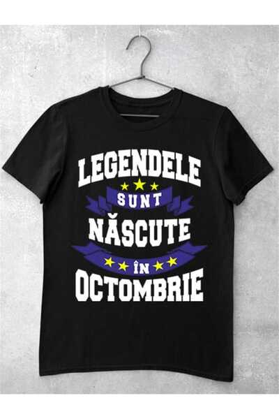 GRIZZLY SHOP.RO Tricou Bărbați Legenedele se nasc in luna Octombrie