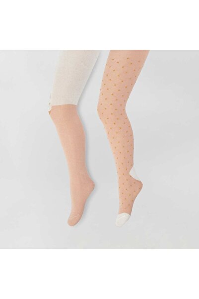 KİABİ Warm patterned tights - Pack of 2 PINK