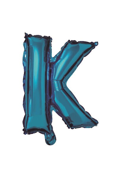 Mirific Party Party balloon, metallic foil blue, 80 cm, letter K