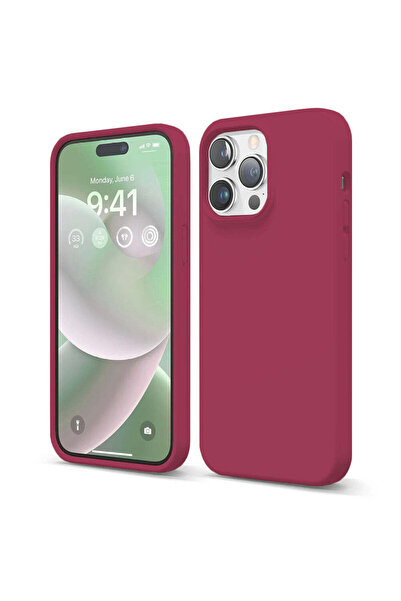 Casey Studios Husă de silicon iPhone 14 Pro Max, cu microfibră, subțire, de p...