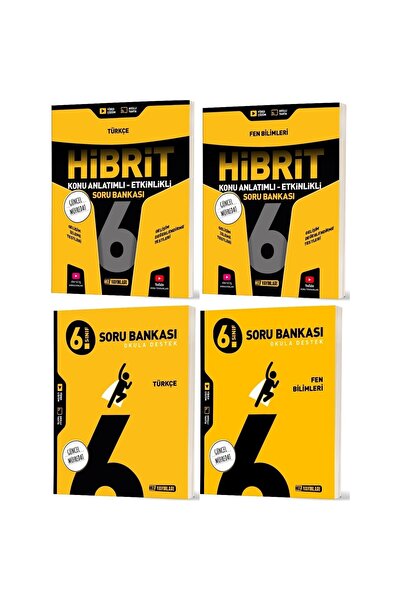 Hız Yayınları 2026 6. Sınıf Türkçe + Fen Bilimleri Soru + Hibrit - Konu Seti ...