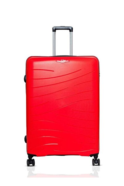 Skybags Maxx Checked Luggage - Hardside Polypropylene, TSA Lock, 28 inch, Red