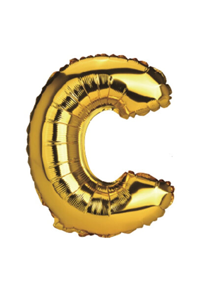 Mirific Party Party balloon, gold metallic foil, 80 cm, letter C