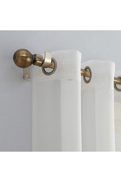 No. 918 Emily sheer voile curtain with metal rings, No. 918, 1.5m x 1.6m, Off-White, Polyester