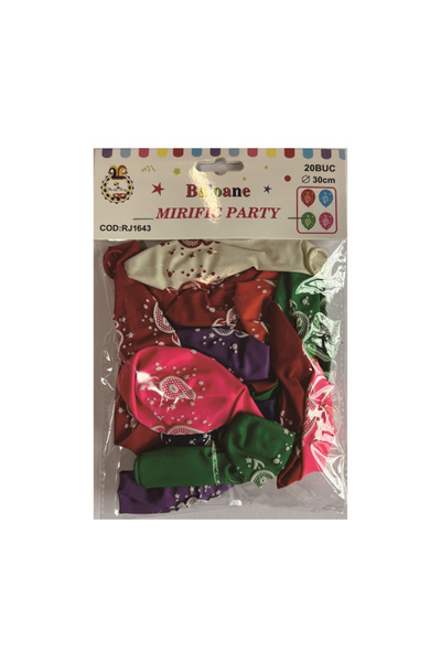 Mirific Party Balon petrecere din latex multicolor, numărul 9, 30 cm, 20 buc