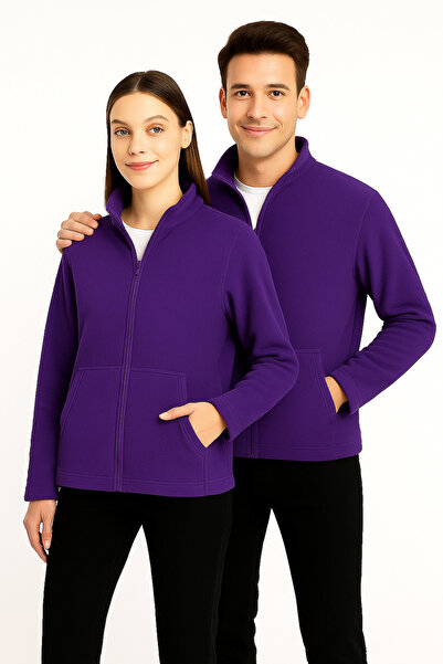 KaeLaurean Unisex Anti-Pilling Non-Pilling Standard Fit Full Zipper Cold-Proof Fleece Cardigan