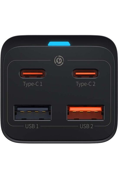 Baseus GaN3 Pro, 2x USB-C, 2x USB, 65W, negru