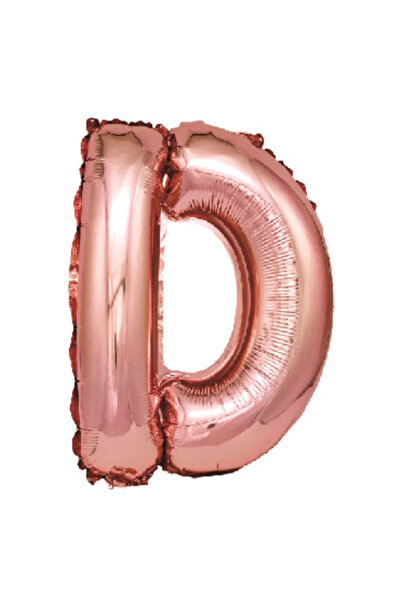 Mirific Party Balon folie petrecere, roz metalizat, 40 cm, litera D