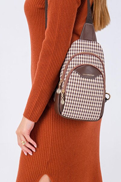 Silver Polo Silver & Polo Brown Yellow - Brown Sp959 Women's Body Bag