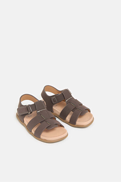 REDTAG Infant Boys Brown Backstrap Sandals