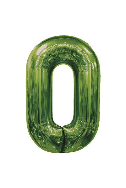 Mirific Party Balon petrecere, folie verde metalizat, 100 cm, numărul 0