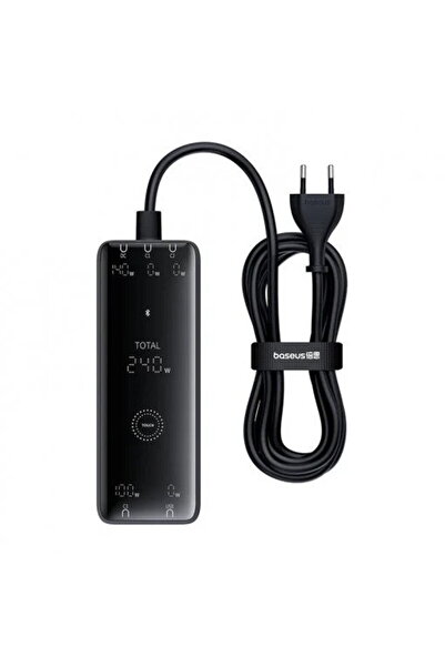 Baseus Încărcător de rețea GaN, 3 x USB-C + USB + DC, 240W, Negru