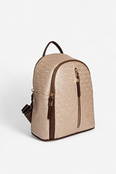 Silver Polo Silver & Polo Sp901 Women's Backpack with Logo Nut-Brown