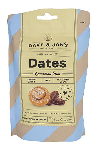 DA.VE Cinnamon Roll Flavored Pitted Dates — No Added Sugar — 125g DAVE&JON'S