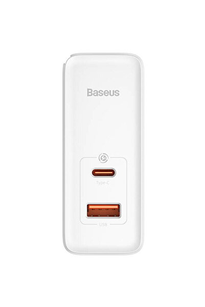 Baseus GaN5 Pro USB-C + USB wall charger, 100W + 1m cable (white)
