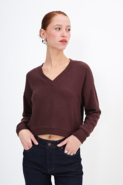Addax V-Neck Long Sleeve Blouse B10763-K7