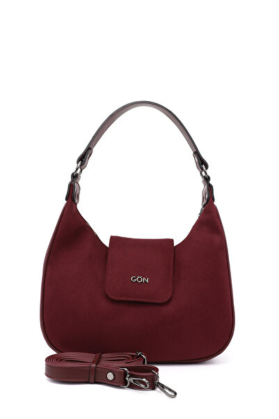 GÖNDERİ(R) Women / Girls Burgundy Suede Long Strap Shoulder Bag